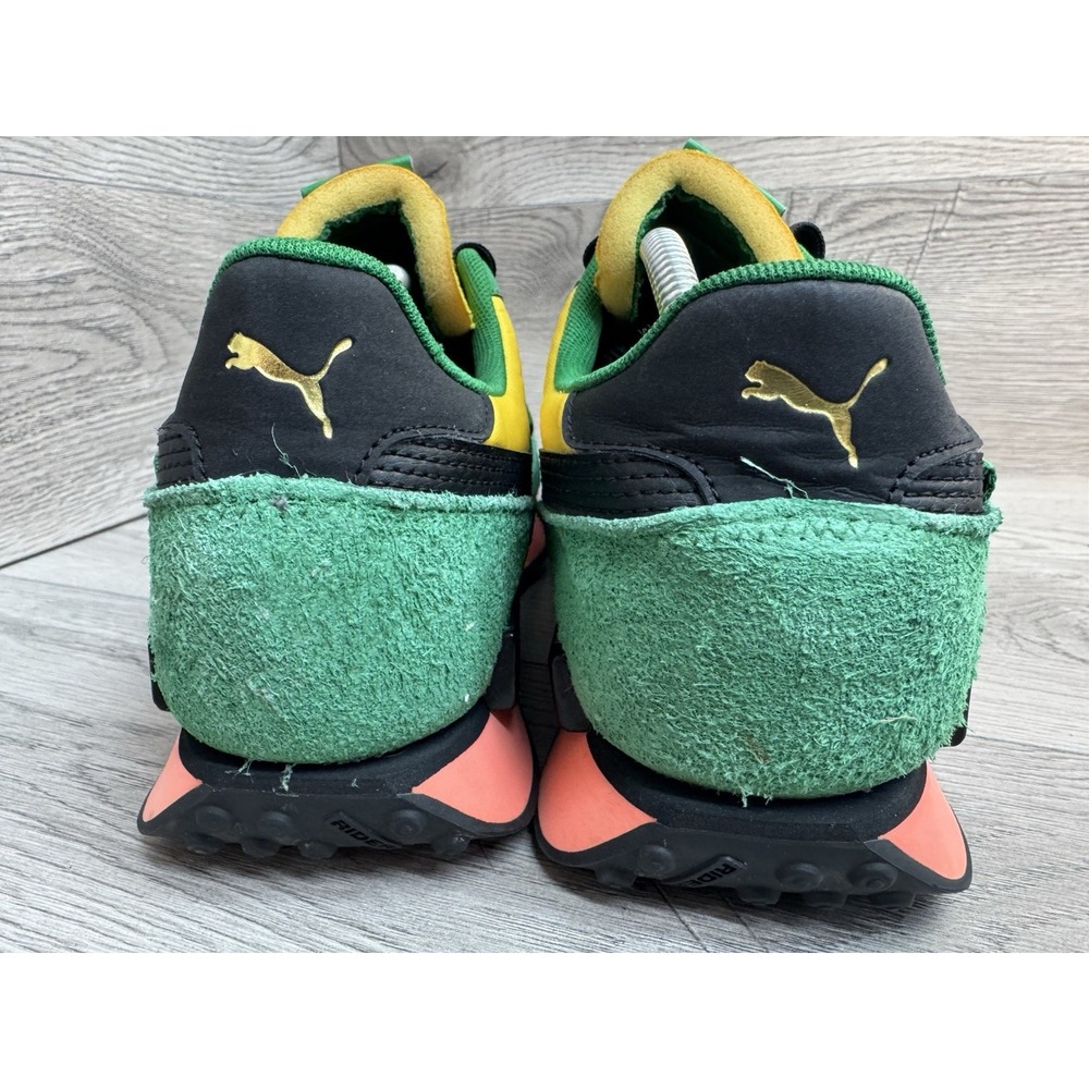 Puma Future Rider Game On Black Green Yellow sneaker shoes men's size 11 - Picture 11 of 12